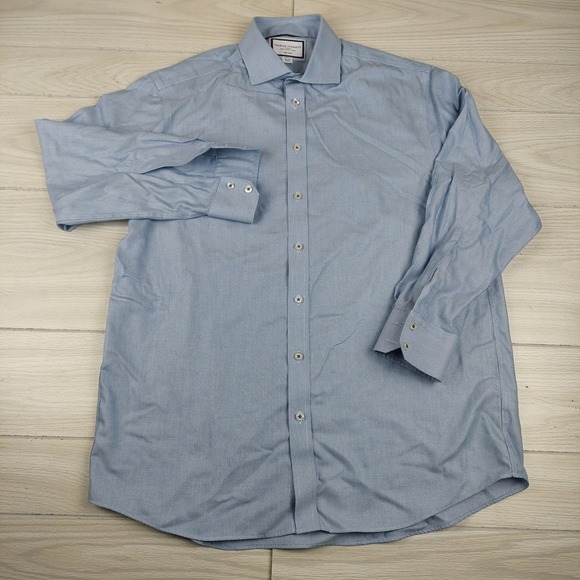 Charles Tyrwhitt Other - Charles‎ Tyrwhitt Dress Shirt Mens 16.5 33 Blue Classic Fit Houndstooth Non Iron